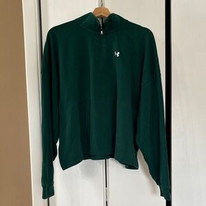 Under armour Green Half-Zip crop Pullover